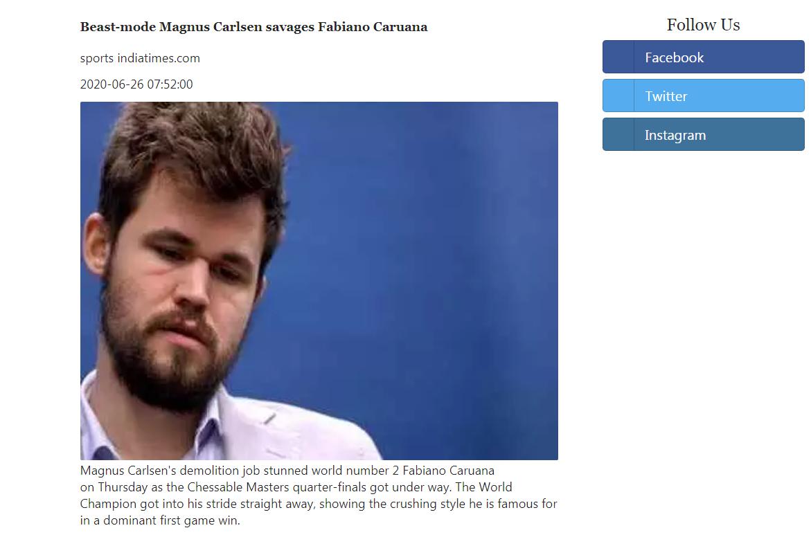 Photo of Beast-mode Magnus Carlsen savages Fabiano <b>Caruana</b>