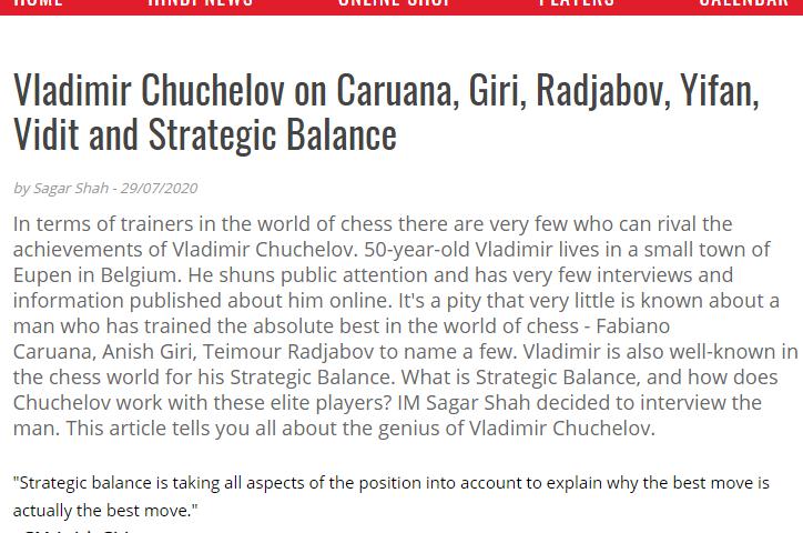 Photo of Vladimir Chuchelov on <b>Caruana</b>, Giri, Radjabov, Yifan, Vidit and Strategic Balance