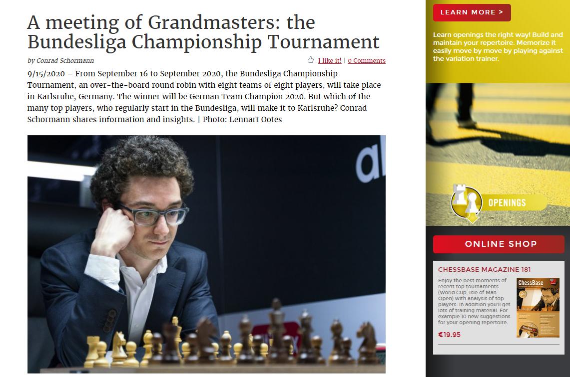 Photo of A meeting of Grandmasters: the Bundesliga Championship Tournament