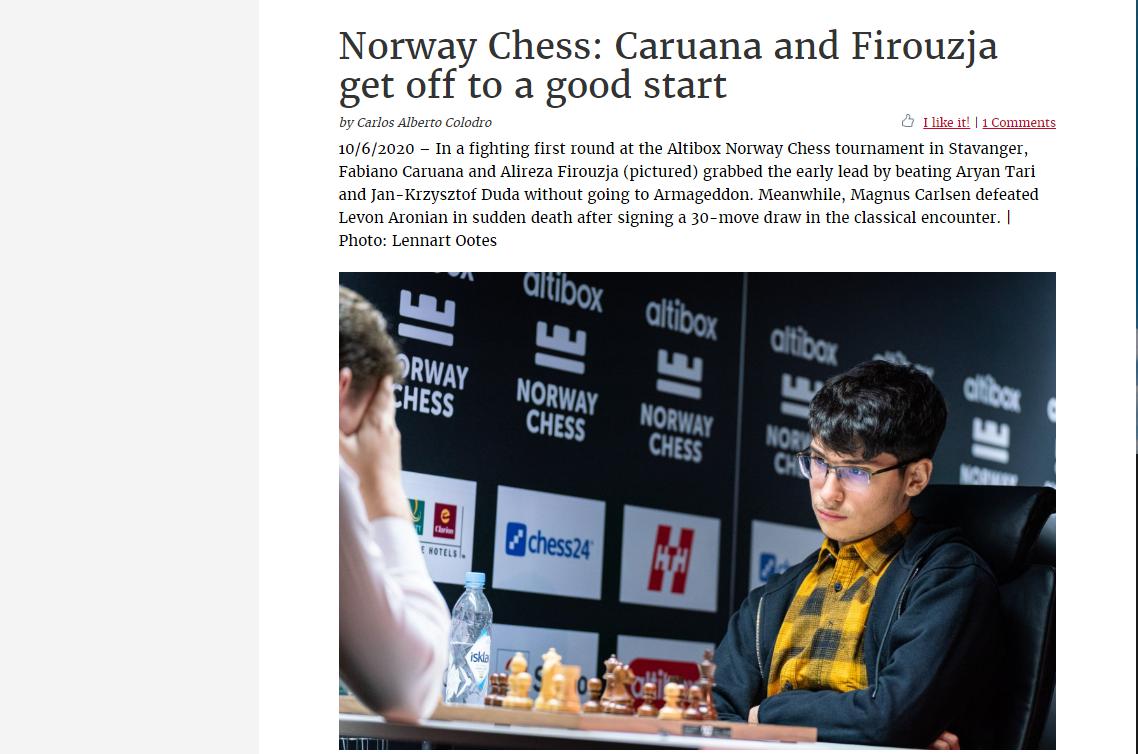 Photo of Norway Chess: <b>Caruana</b> and Firouzja get off to a good start