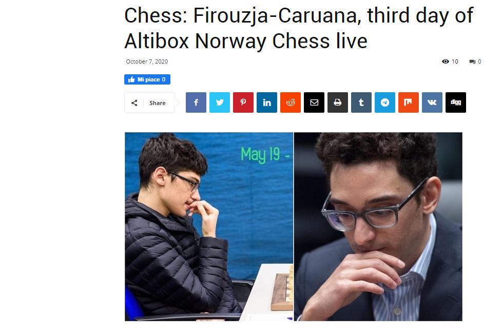 Photo of Chess: Firouzja-<b>Caruana</b>, third day of Altibox Norway Chess live