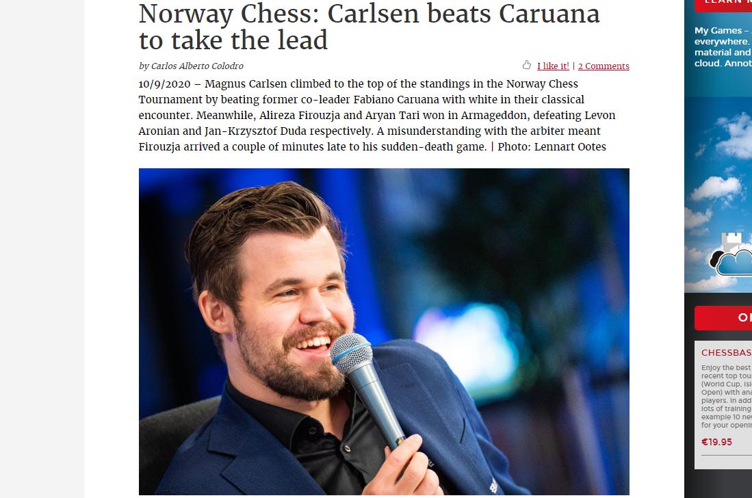 Photo of Norway Chess: Carlsen beats <b>Caruana</b> to take the lead
