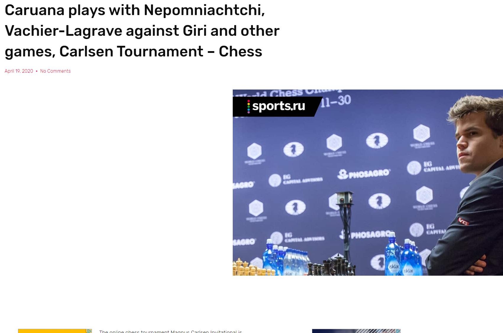 Photo of Caruana plays with Nepomniachtchi, Vachier-Lagrave against Giri and other games, Carlsen ...