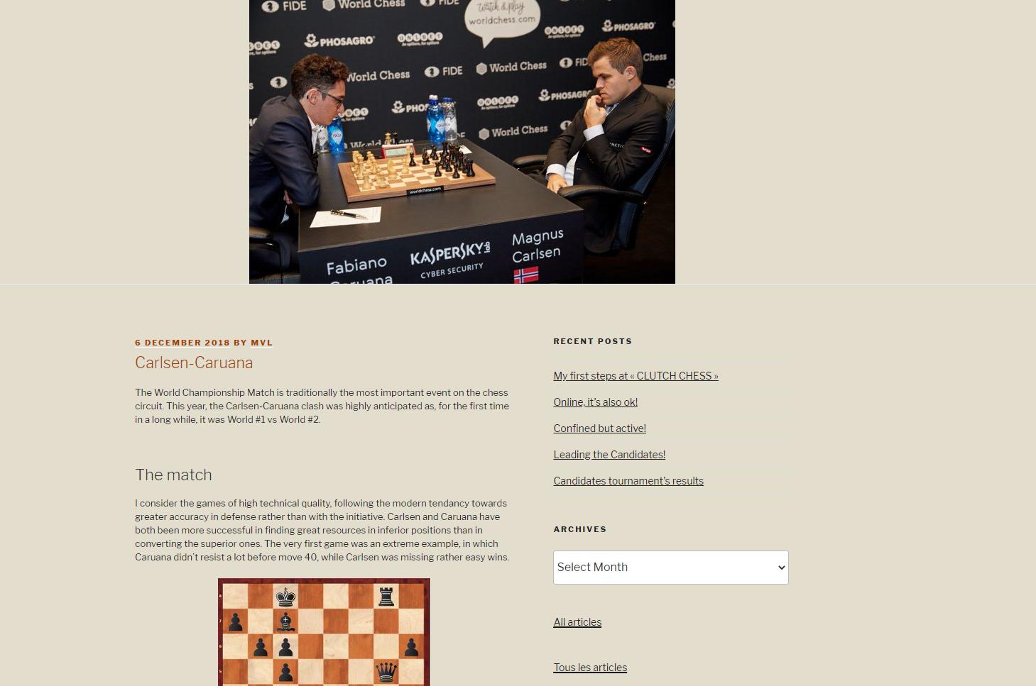 Photo of Carlsen-Caruana