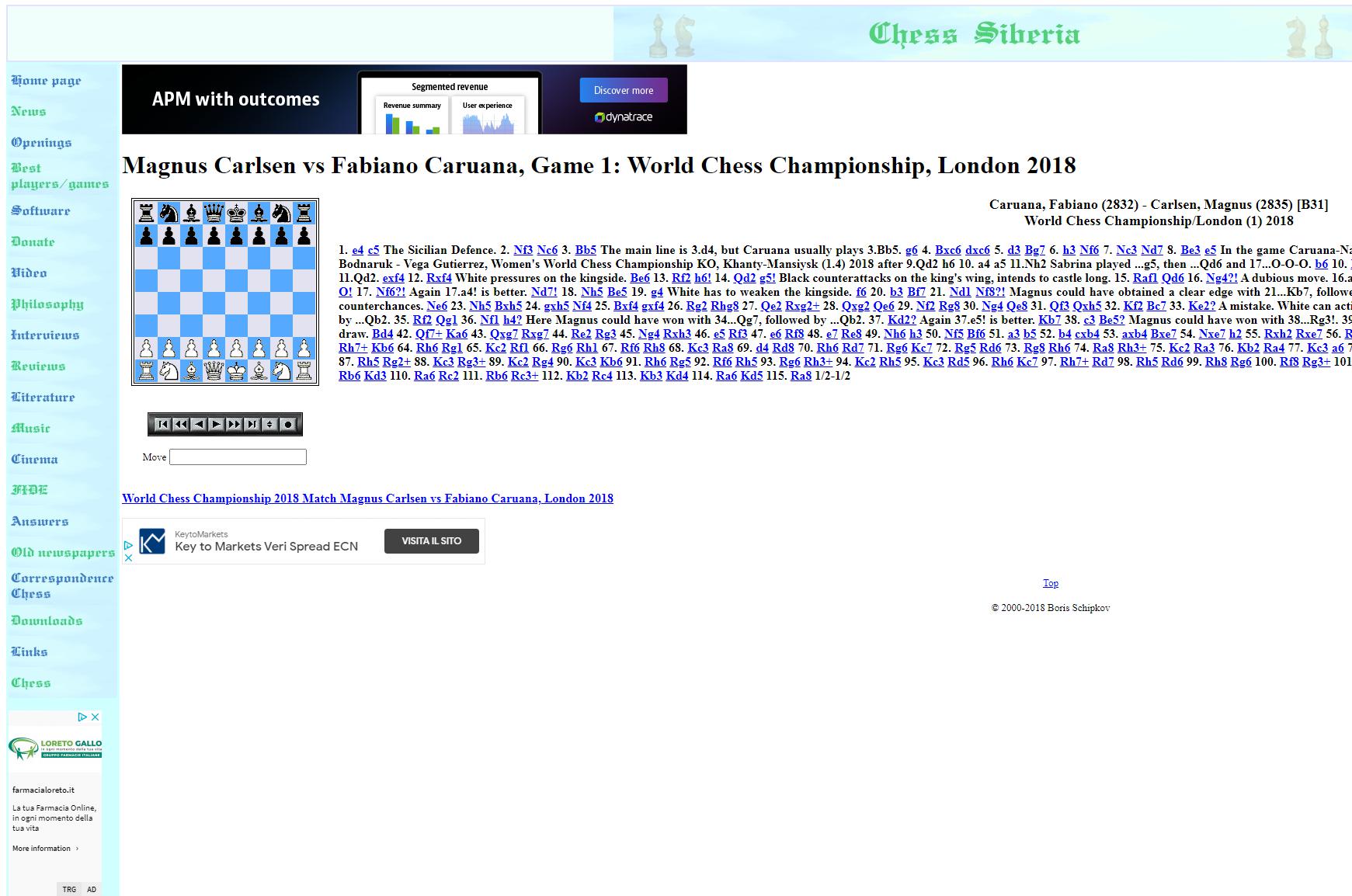 Photo of World Chess Championship, London 2018