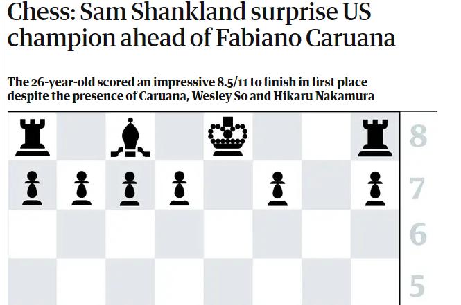 Photo of Chess: Sam Shankland surprise US champion ahead of Fabiano Caruana