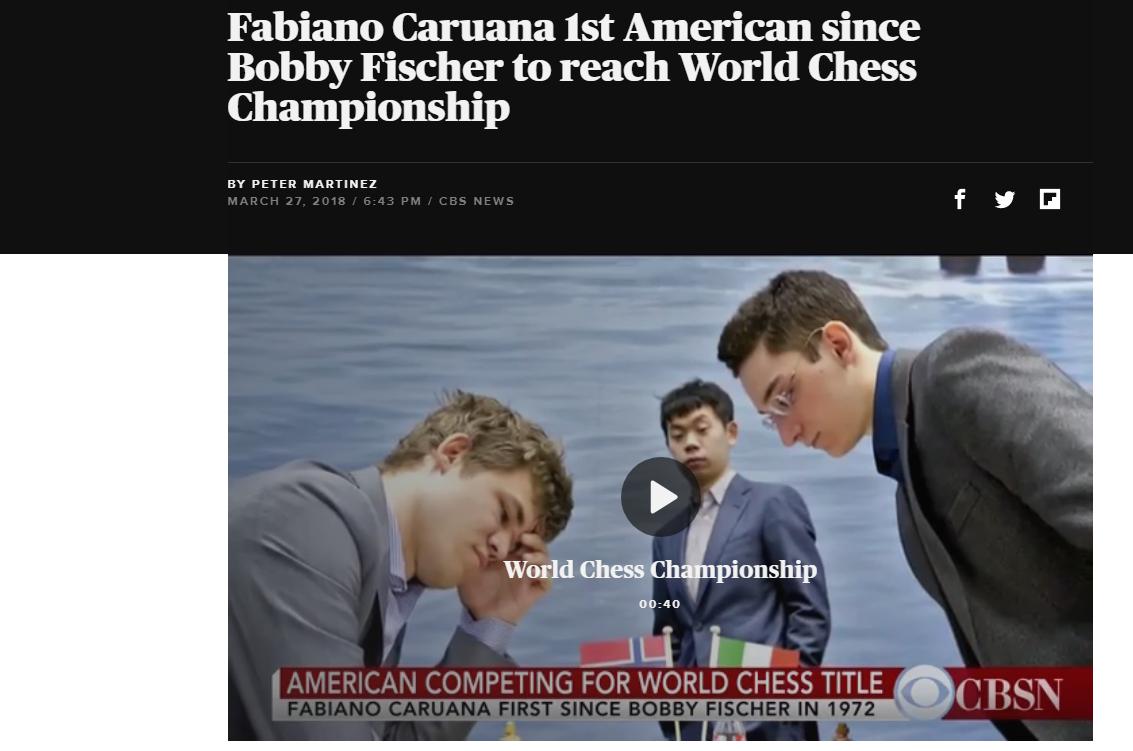 Photo of Fabiano Caruana 1st American since Bobby Fischer to reach World Chess Championship