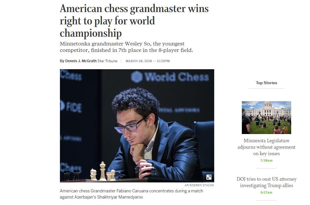 Photo of American chess grandmaster wins right to play for world championship