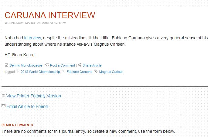 Photo of Caruana Interview