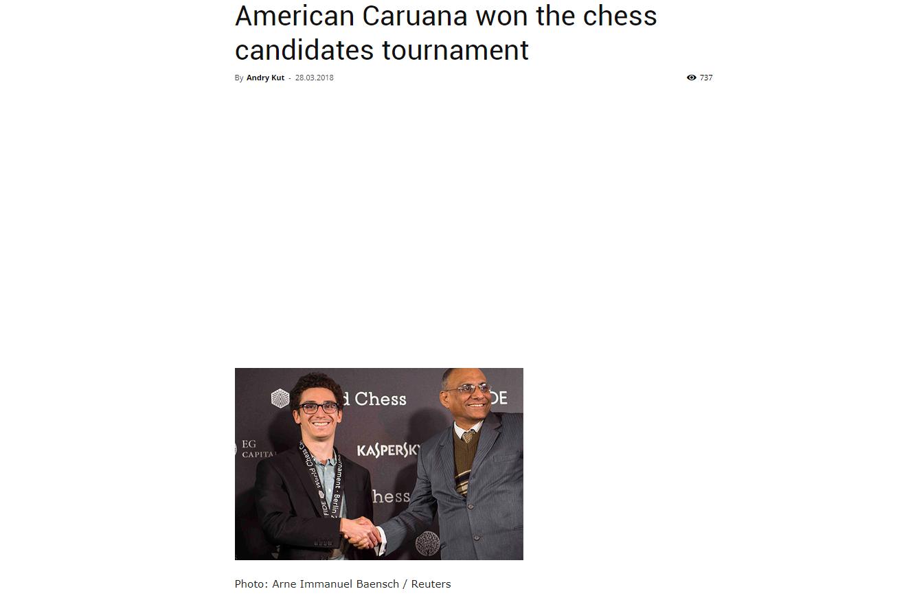 Photo of American Caruana won the chess candidates tournament