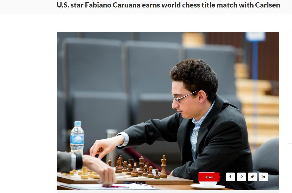 Photo of US star Fabiano Caruana earns world chess title match with Carlsen