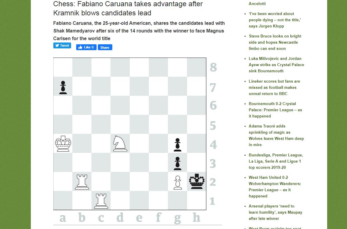 Photo of Fabiano Caruana takes advantage after Vlad Kramnik blows candidates lead