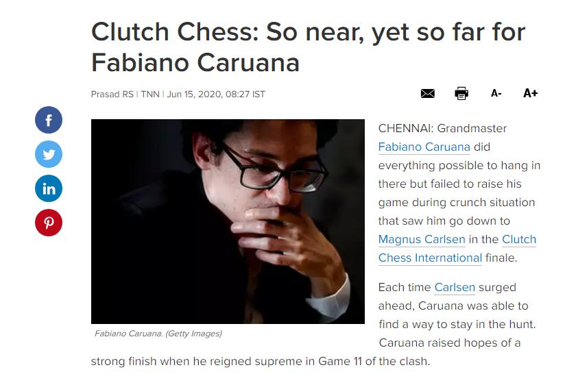 Photo of Clutch Chess: So near, yet so far for Fabiano <b>Caruana</b>