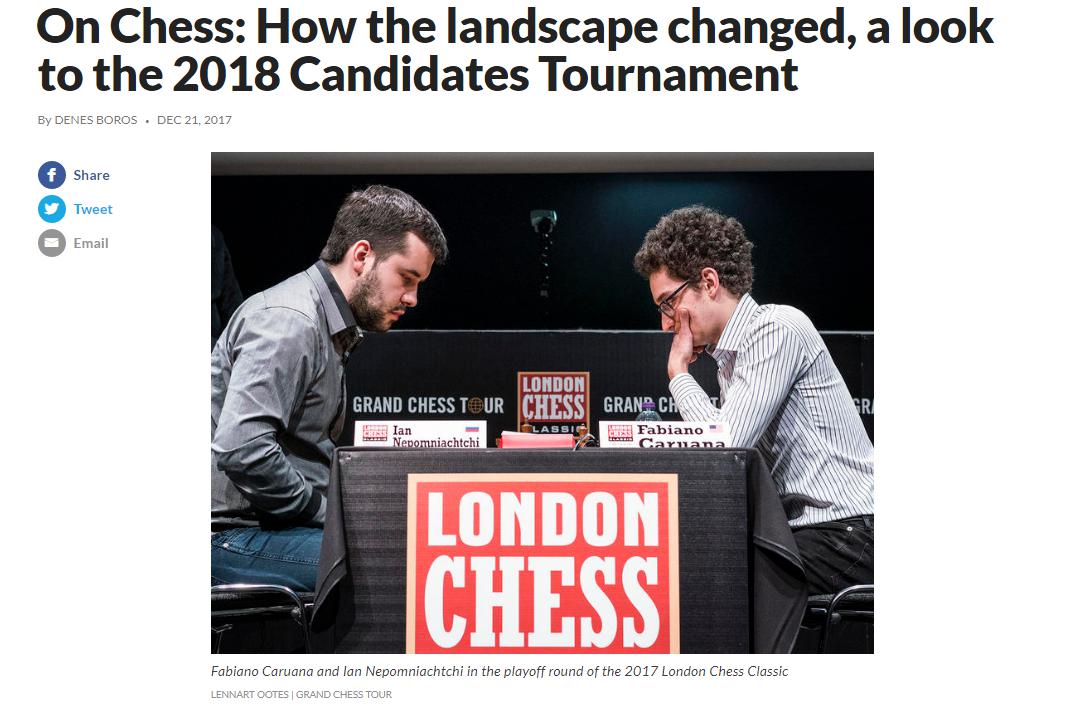 Photo of On Chess: How the landscape changed, a look to the 2018 Candidates Tournament