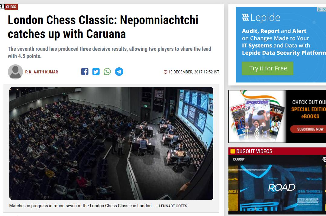 Photo of London Chess Classic: Nepomniachtchi catches up with Caruana