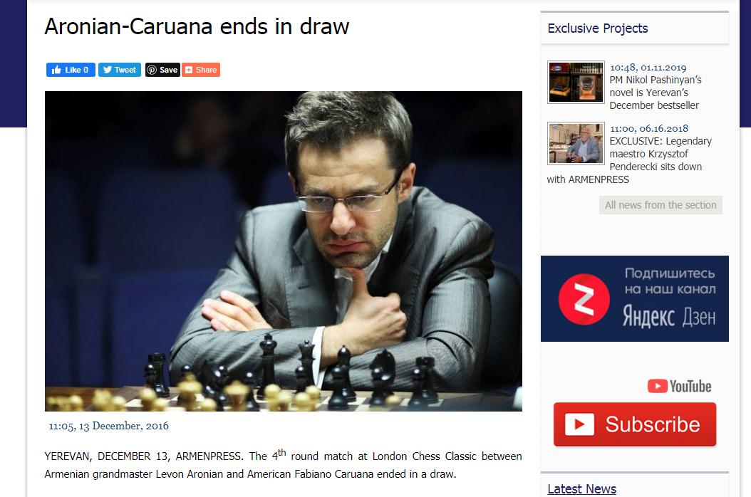 Photo of Aronian-Caruana ends in draw