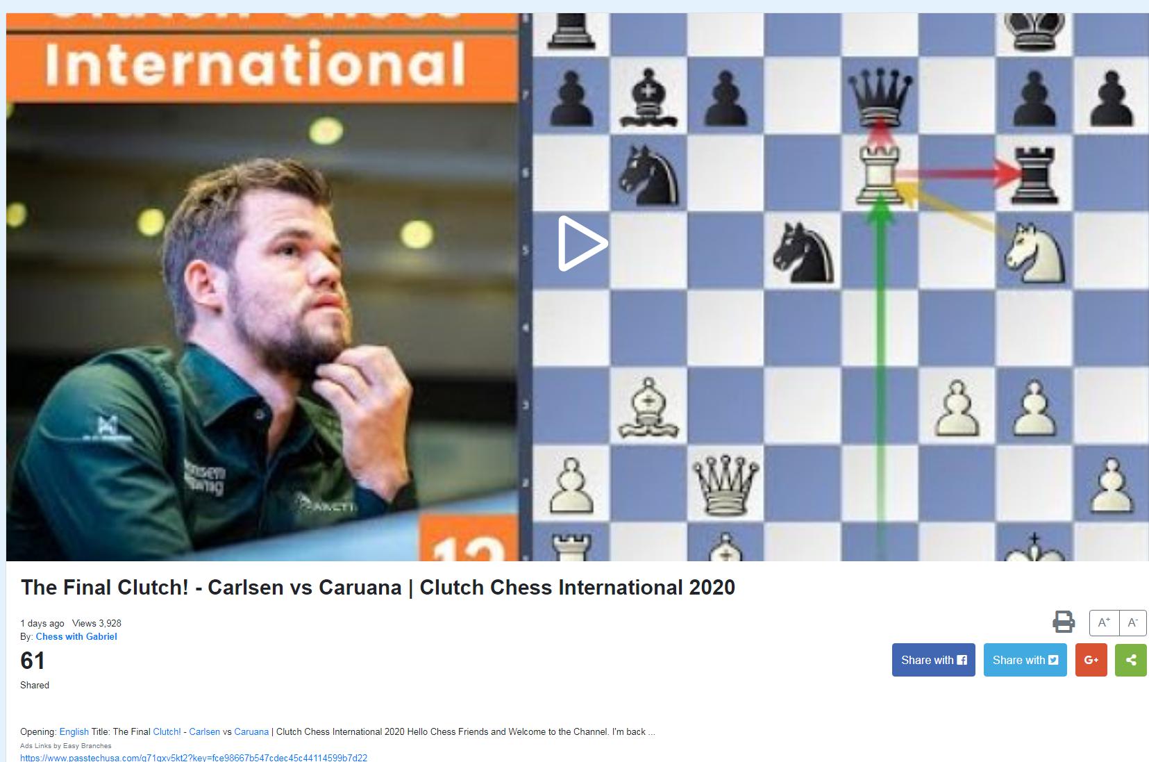 Photo of The Final Clutch! - Carlsen vs <b>Caruana</b>