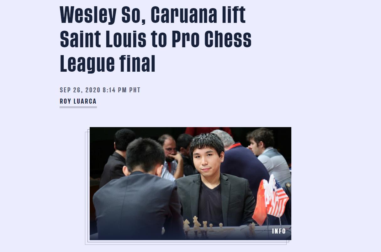 Photo of Wesley So, <b>Caruana</b> lift Saint Louis to Pro Chess League final