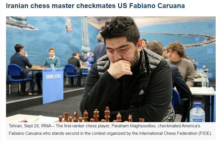 Photo of Iranian chess master checkmates US <b>Fabiano Caruana</b>