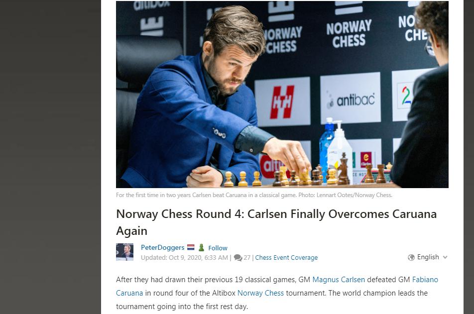 Photo of Norway Chess R4: Carlsen Finally Overcomes <b>Caruana</b> Again