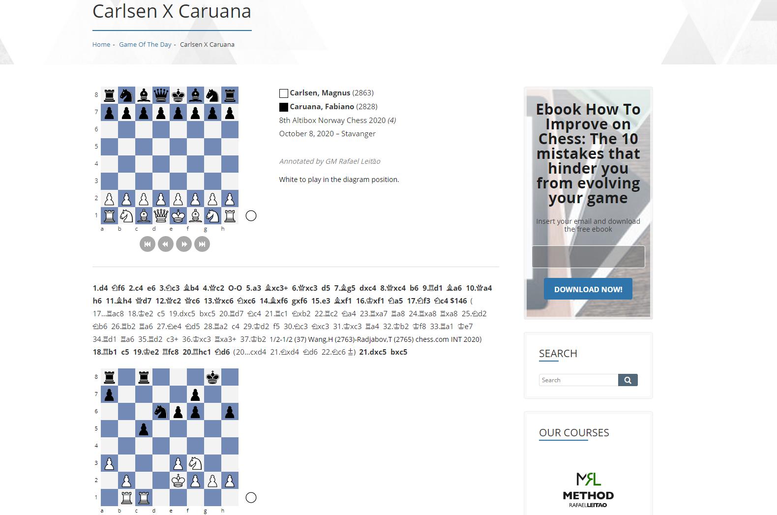 Photo of Carlsen x <b>Caruana</b>