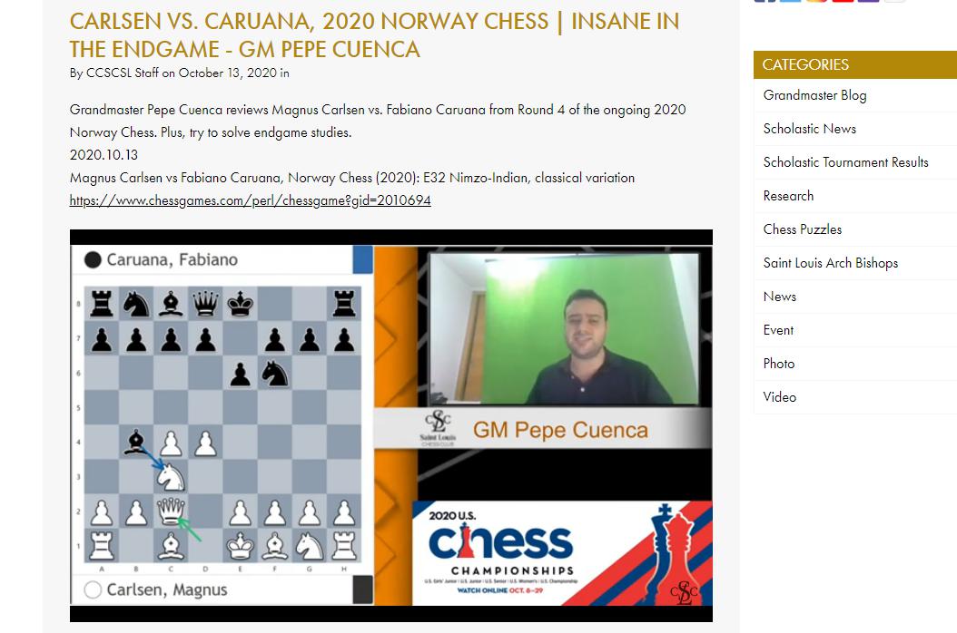 Photo of Carlsen vs. <b>Caruana</b>, 2020 Norway Chess | Insane in the Endgame