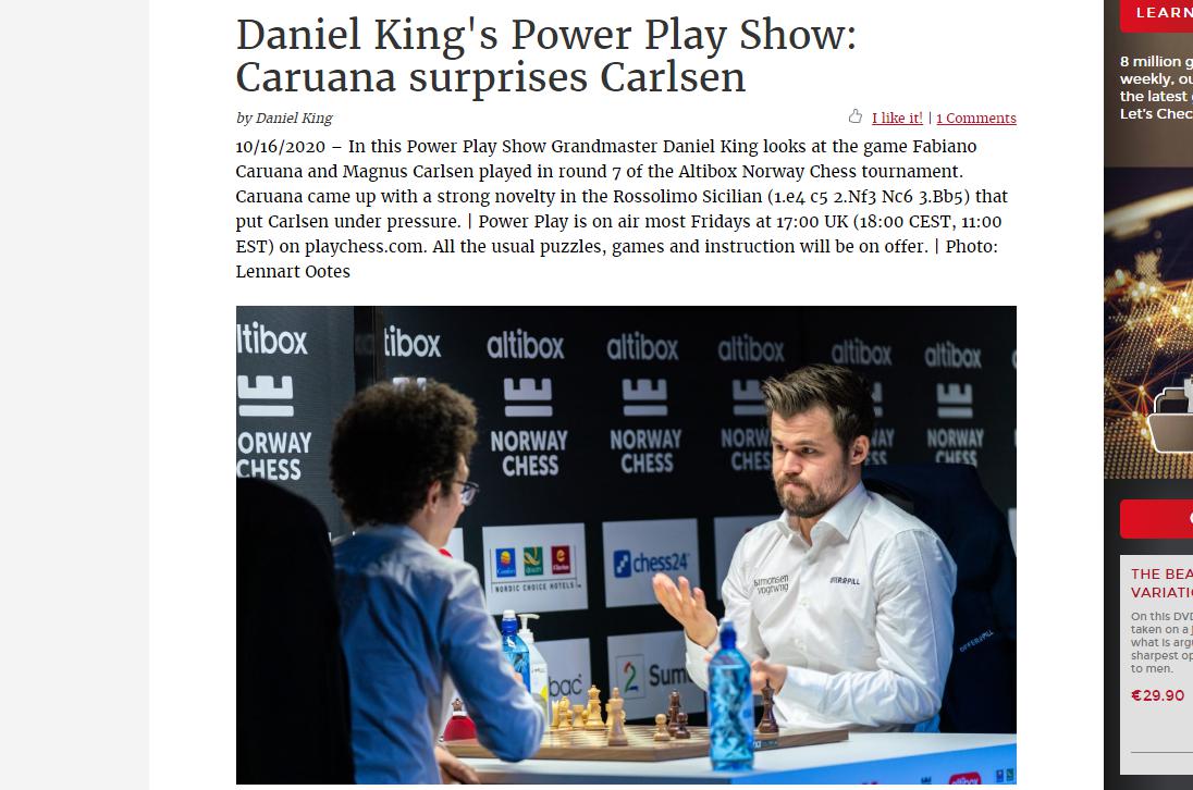 Photo of Daniel King's Power Play Show: <b>Caruana</b> surprises Carlsen