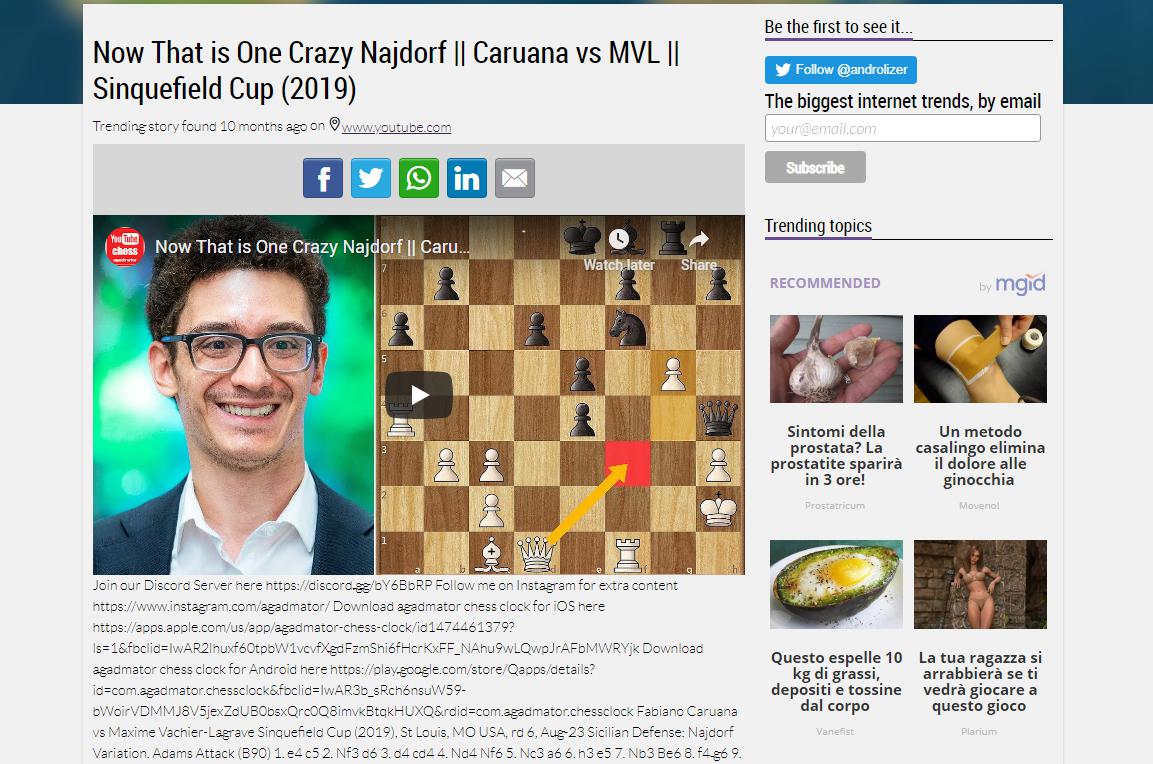 Photo of Caruana vs MVL || Sinquefield Cup (2019)