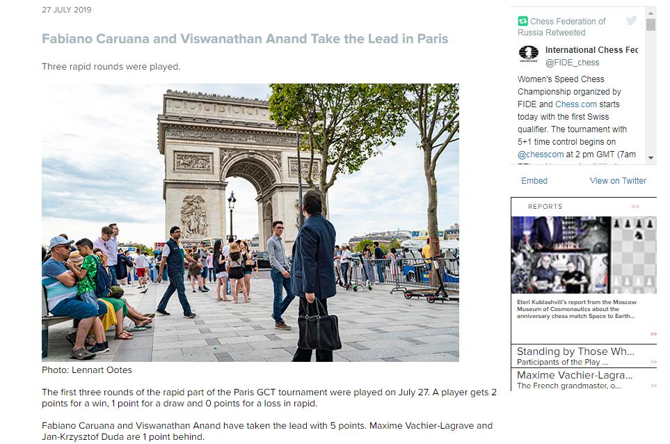 Photo of Fabiano Caruana and Viswanathan Anand Take the Lead in Paris