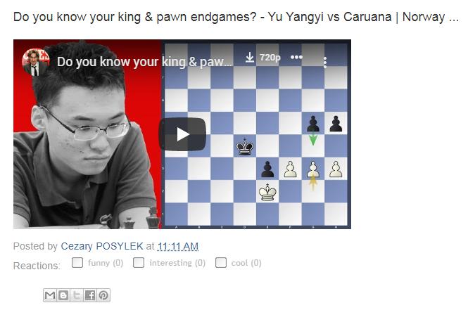 Photo of Do you know your king & pawn endgames? - Yu Yangyi vs Caruana