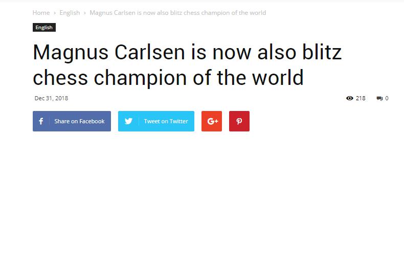 Photo of Magnus Carlsen is now also blitz chess champion of the world